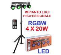 SET COMPLETO EFFETTO LUCE DJ DISCOTECA RGBW LUCI PSICHEDELICHE stativo + 4 effet [EEK: A+]