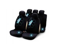 Set Completo Fodere Auto Universali MY SPRING FLOWER Ricamo Fiore Azzurro