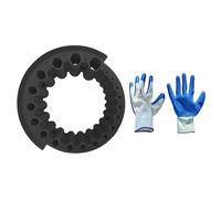 Set completo guanti e affilatrice per punte da trapano a 20 fori Operazioni facili Accessorio per smerigliatrice multiuso Utensile per molatura Affilatrice per punte da trapano