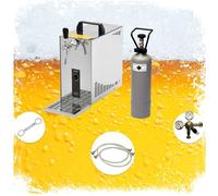 Set completo Spillatore birra, Dispenser birra, Macchina per birra - PYGMY 25 LE 1-linea, 30 litri/h - Green Line NC Adattatore