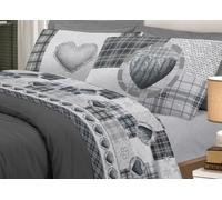 Set Completo Lenzuola In 100% Cotone Linea Pensieri Delicati Love Mountain