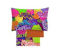 Set Completo Lenzuola In 100% Cotone Per Giovani Ragazzi Freestyle Basket