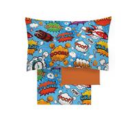 Set Completo Lenzuola In 100% Cotone Per Giovani Ragazzi Freestyle Boom 26
