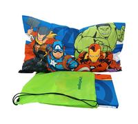 Set completo lenzuola letto singolo Avengers in Cotone con Sacca Sport ricamata