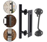 Set completo maniglie per porte scorrevoli da fienile 12 pollici con accessori a