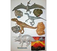 SET COMPLETO MAXI JURASSIC WORLD ENE05 - ENE08 + 4 BPZ KINDER GRANSORPRESA 2019