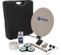 Set completo parabola satellitare portatile berger mobile single-lnb con custodia