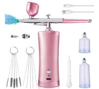 Set completo per aerografismo con compressore, set anti-intasamento ad alta pressione con ugello, set di spazzole per la pulizia, aerografo portatile multifunzionale per design delle unghie, trucco