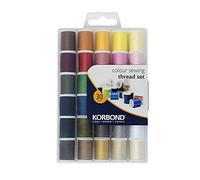 Set completo per cucire 30 rocchetti Korbond - 1350 m - Rocchetti 30 x 45 m - 30 colori - Cuciture a mano e macchina, riparazioni, creazioni