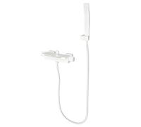 Set completo per doccia, doccia a pioggia con rubinetto, anti-scottatura, intervallo di temperatura dell'acqua calda da 0 a 80 °C, apertura a cascata, larghezza 14 cm
