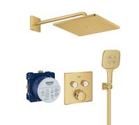 set completo per doccia Grohe Grohtherm SmartControl Rainshower 310 Mono Cube, finitura oro spazzolato - COLOR253
