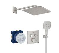 set completo per doccia Grohe Grohtherm SmartControl Rainshower 310 Mono Cube, finitura supersteel - COLOR251