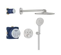 set completo per doccia Grohe Grohtherm SmartControl Rainshower 310 SmartActive, colore supersteel spazzolato - COLOR351