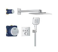 set completo per doccia Grohe Grohtherm SmartControl Rainshower 310 SmartActive Cube, colore cromo lucido - CUBE381