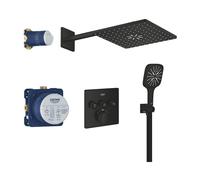 set completo per doccia Grohe Grohtherm SmartControl Rainshower 310 SmartActive Cube, colore nero opaco - COLOR385
