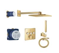 set completo per doccia Grohe Grohtherm SmartControl Rainshower 310 SmartActive Cube, oro lucido - 34706GL0
