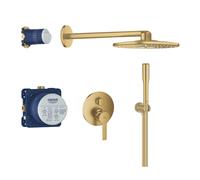 set completo per doccia Grohe Lineare con soffione Rainshower 310 SmartActive oro spazzolato - COLOR363STK