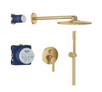 set completo per doccia Grohe Lineare con soffione Rainshower 310 SmartActive oro spazzolato - COLOR363STM