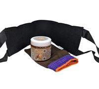 Set completo per hamman marocchino, sapone nero, 2 guanti Kessa