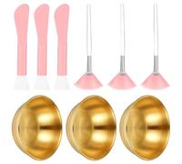 Set completo per la preparazione della pelle, 9 pezzi, strumento per migliorare la cura della pelle, divertimento con strumento essenziale e cucchiai, ciotola per mescolare