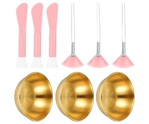 Set completo per la preparazione della pelle, 9 pezzi, strumento per migliorare la cura della pelle, divertimento con strumento essenziale e cucchiai, ciotola per mescolare