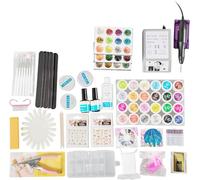Set completo per nail art, set completo di unghie in gel UV, fresa per unghie con fresa, set per unghie fai da te