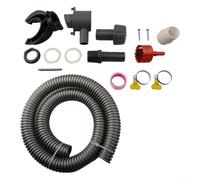 Set completo per raccolta acqua piovana in PVC per tetti 85 - 90 m² con funzione di overflow incl. guarnizione di collegamento e tubo flessibile 50/100 cm, adattabile in modalità estate e inverno (100