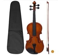 Set completo per violino con archetto e mentoniera in legno scuro 4/4