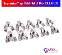 Set Completo Rim-Lock Metallico Impression Trays Dentistico Strumenti Chirurgici