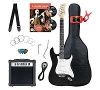 Set Completo Rocktile ST-Pack Chitarra Elettrica Black (Amplificatore, Accordatore, Tremolo, Custodia, Cavo, Tracolla, Plettro, Corde di Ricambio e Scuola con CD/DVD)