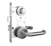 Set completo serratura universale ignifuga acciaio inox | Serratura sicurezza antincendio, per porte passaggio, porte di fuga e porte scorrevoli