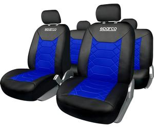 Set completo SPC1016 coprisedili per auto universali nero/blu nido d'ape SPARCO