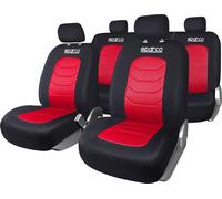 Set completo SPC1019 di coprisedili universali auto nero/rosso righe SPARCO