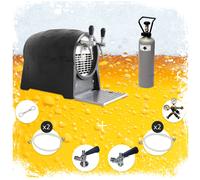 Set completo - Spillatore birra, dispenser birra, macchina per birra 2-linee, 60 litri/h - unità di raffreddamento a secco Adattatore da 5 litri, NC Adattatore