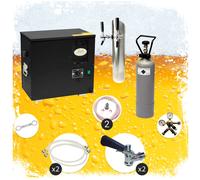 Set completo Spillatore birra, Dispenser birra, Macchina per birra - AS-40, 2-linee Type G, NC Adattatore