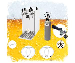 Set completo Spillatore birra, Dispenser birra, Macchina per birra - Kontakt 40 2-linee, 50 litri/h Type A, NC Adattatore