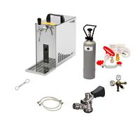 Set completo Spillatore birra, Dispenser birra, Macchina per birra - PYGMY 25 1-linea, 35 litri/h - Green Line Adattatore da 5 litri