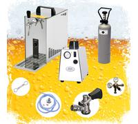 Set completo - Spillatore birra - PYGMY 25, dispenser birra, macchina per birra 1-linea, 35 litri/h - raffreddatore a secco Adattatore da 5 litri