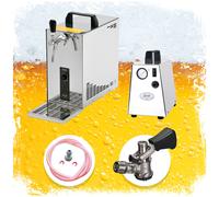 Set completo - Spillatore birra - PYGMY 25, dispenser birra, macchina per birra 1-linea, 35 litri/h, raffreddatore a flusso, Green Line KeyKeg