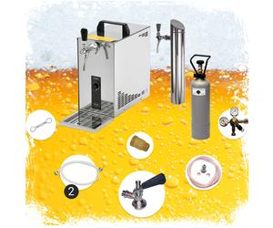 Set completo - Spillatore birra - PYGMY 25 LE, dispenser birra, macchina per birra 1-linea, 30 litri/h - Green Line NC Adattatore