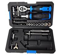 Set Completo Strumenti Per Cricchetti Magnetici 43 Custodia Professionale in ABS Per Riparazione Dispositivi Elettronici Automobili E Elettrodomestici. Maniglia Antiscivolo