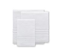 Set completo tris asciugamani bianco asciugamano 100% Cotone pettinato 400gr
