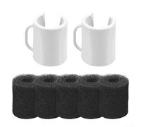 Set composto da 2 collari per sacchetti e 5 lavagomma per pulizia piscina Polaris 180, 280, per sostituire efficacemente i componenti usurati