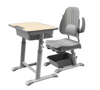 Set Composto da Scrivania E Sedia Regolabili in Altezza, Scrivania Ergonomica con Vano Portaoggetti, Scrivania E Sedia Regolabili in Altezza per Bambini, per Uso in asa,001,60cm*40cm*61~79cm