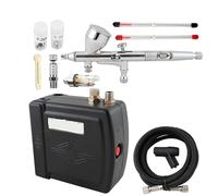 Set compressore mini aerografo 12V for nail art cake 3 punte Kit a doppia azione