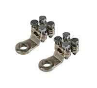 Lampa Capicorda di potenza Set 2 pz – Ottone nichelato, sezione 50 mm², foro 10 mm