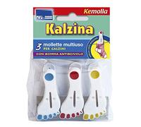 Set con 3 mollette con gomma antiscivolo KALZINA, set da 3 mollette per bucato, mollette chiudi pacco, mollette chiudi busta a forma di piede, mollette multiuso a forma di piede, molletta antiscivolo