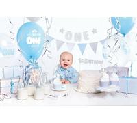 Set con decorazioni per feste - 1st Birthday, argento