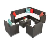 Set con divano angolare Nebraska Corner 7 marrone Bica