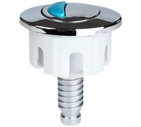 Set con doppio pulsante di scarico cromato e coperchio del serbatoio per WC standard, interruttore a pressione ABS con molla in acciaio inox, nero oro (D)